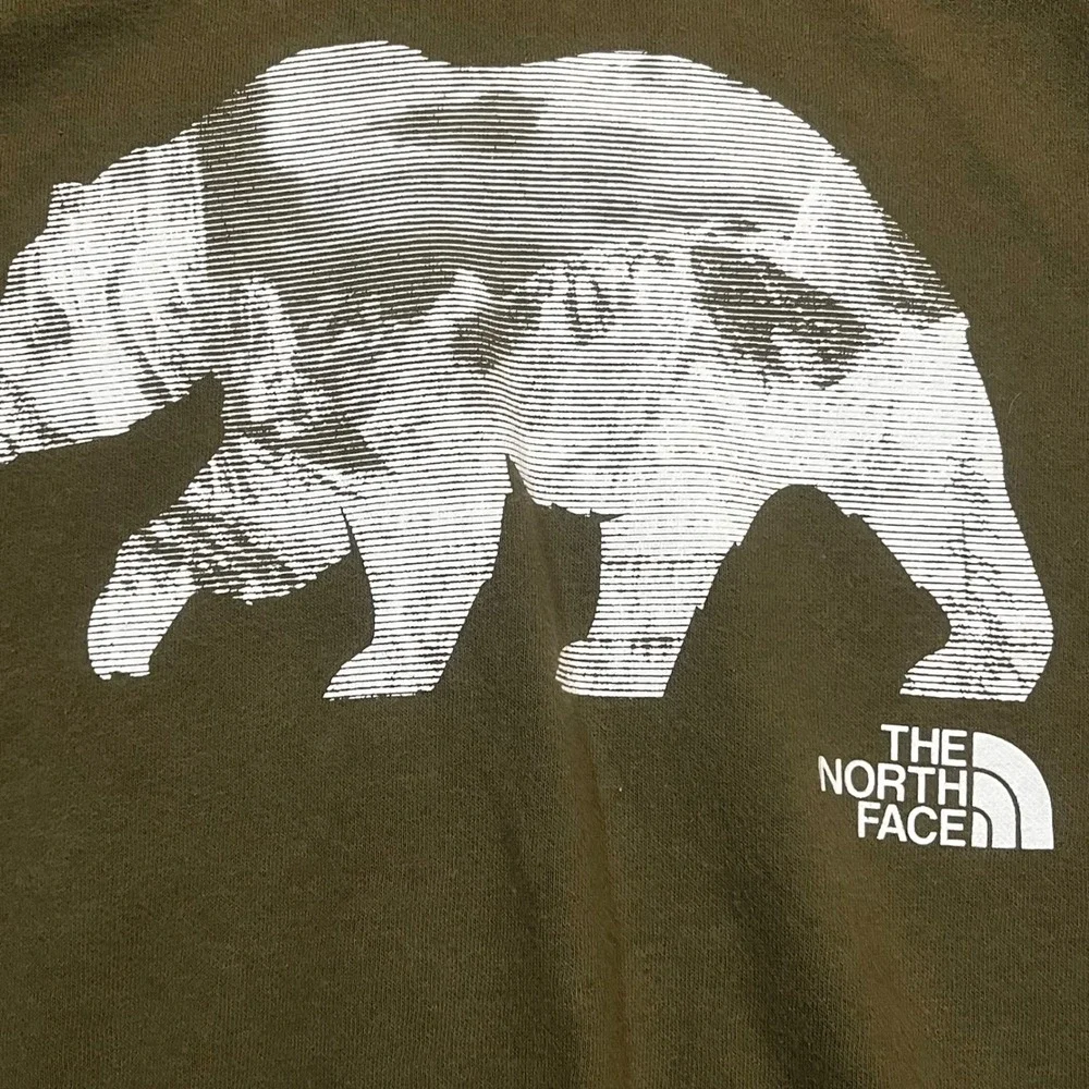 The North Face Mens California Bear Mountain Hoodie Olive Green Small